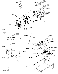 Ice Maker Parts And Add On Ice Maker Kit Diagram and Parts List for SG521SBW-P1197002WW  Amana Refrigerator