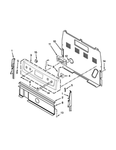 Control Panel Parts Diagram and Parts List for MER7662WS2  Maytag Range