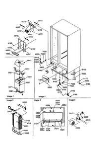 Drain System/rollers/evaporator Diagram and Parts List for SXD22S2L-P1303512WL  Amana Refrigerator