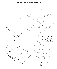 Freezer liner parts Diagram and Parts List for 59669312011  Amana Refrigerator