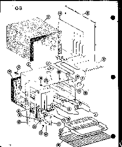 Main Body Diagram and Parts List for ARC-100D P85122-17S Amana Range