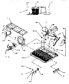 Machine Compartment Diagram and Parts List for SS21SL-P1193801WL  Amana Refrigerator