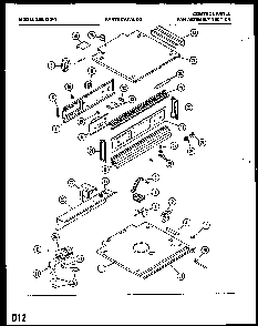 Section 1 Diagram and Parts List for 880130*1  Amana Microwave