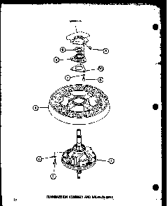 Transmission Assembly And Balance Ring Diagram and Parts List for TAA400 P77040-2W Amana Washer