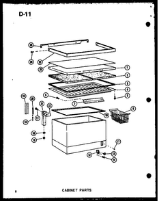 Cabinet Parts Diagram and Parts List for C7W P60330-6W Amana Freezer