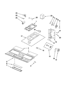 Interior And Ventilation Parts Diagram and Parts List for YJMV8208WS0  Jenn-Air Microwave