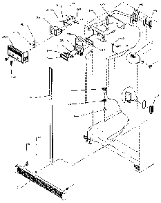Refrigerator, Freezer Controls And Cabinet Diagram and Parts List for SX22N-P1162703W  Amana Refrigerator