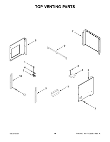 Top Venting Parts Diagram and Parts List for JMW2427IL03  Maytag Washer
