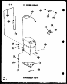 Compressor Parts Diagram and Parts List for 109-5PE P54975-32R Amana Air Conditioner