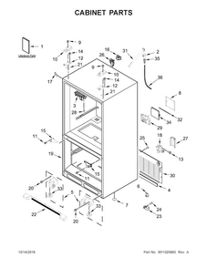 Part Location Diagram of W10787422 Whirlpool Tech sheet