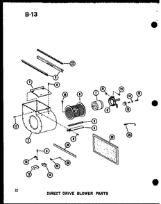 Part Location Diagram of B9241402 Whirlpool Blower angle pntd