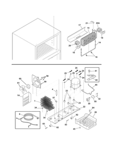 System Diagram and Parts List for CRT182HNW4  Crosley Refrigerator