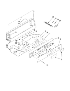 Control Panel Parts Diagram and Parts List for MAT14PRAWW0  Maytag Washer