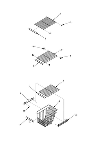 Fz Shelf Diagram and Parts List for XRSS264BW-PXRSS264BW0  Amana Refrigerator