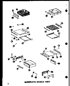 Refrigerator Interior Parts Diagram and Parts List for SD19W-C-P60340-23WC  Amana Refrigerator