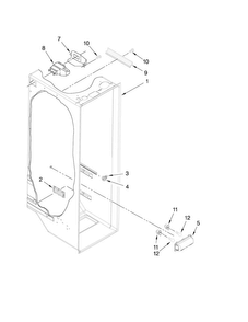Refrigerator Liner Parts Diagram and Parts List for ASD2522WRD03  Amana Refrigerator