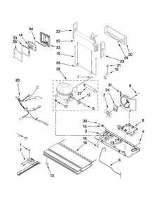 Unit Parts Diagram and Parts List for JFC2089WEP2  Jenn-Air Refrigerator