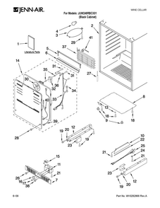 Cabinet Parts Diagram and Parts List for JUW248RBCX01  Jenn-Air Wine and Beverage Cooler