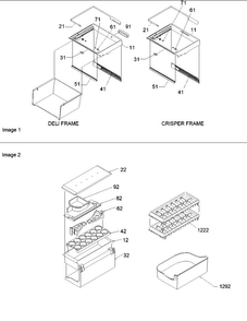 Crisper & Deli Frame Assy Diagram and Parts List for BRF20VCPSER-P1321312WS  Amana Refrigerator