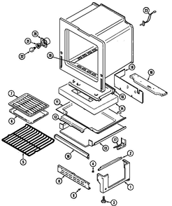 Oven-Base Diagram and Parts List for CGS1750AD*  Maytag Range