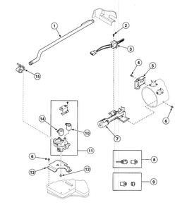 Gas Valve Diagram and Parts List for SDG909WF  Speed Queen Dryer