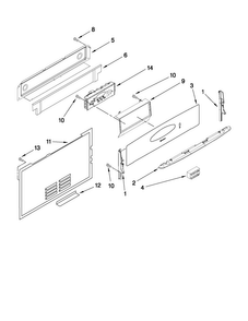 Control Panel Parts Diagram and Parts List for MGRH865QDB1  Maytag Range