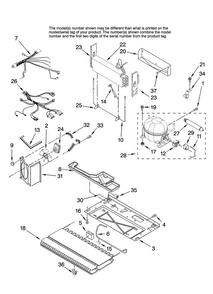 Unit Parts Diagram and Parts List for JFC2290VTB10  Jenn-Air Refrigerator
