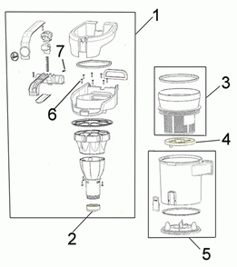 Diagram 4 Diagram and Parts List for UH72510  Hoover Upright Vacuum