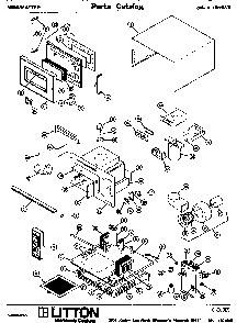 Replacement Parts Diagram and Parts List for 70 5006 Amana Microwave