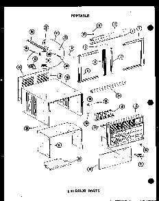 Exterior Parts Diagram and Parts List for 5P-2MW P54972-7R Amana Air Conditioner