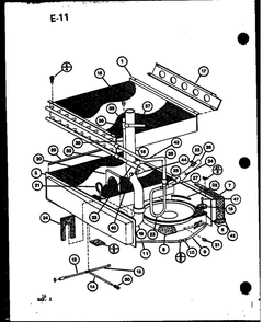 Gas Burners And Manifold Diagram and Parts List for EGHW100DA-3 P68745-2F Amana Furnace