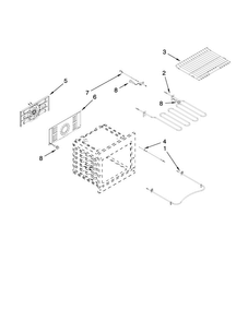 Internal Oven Parts Diagram and Parts List for JES9900CCB01  Jenn-Air Range