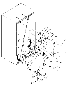 Cabinet Back Diagram and Parts List for SGD521SBL-P1197101WL  Amana Refrigerator