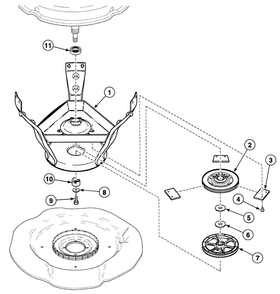 Brake Assy Diagram and Parts List for SWT020LN  Speed Queen Washer