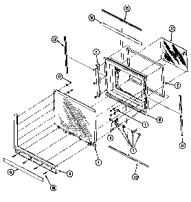 Door Diagram and Parts List for CM4110P  Crosley Microwave