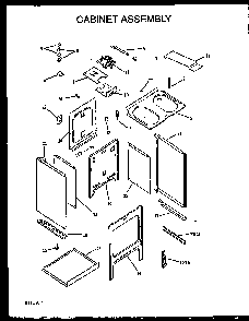 Cabinet Assembly Diagram and Parts List for ARR623L-P1130983NL  Amana Range