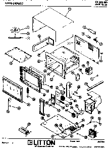 Replacement Parts Diagram and Parts List for EX2010003  Amana Microwave