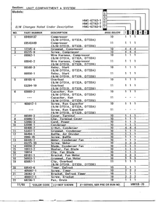 Unit Compartment And System Page 2 Diagram and Parts List for 62163-0A  Admiral Refrigerator