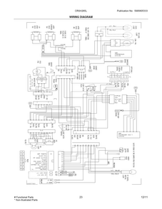 Wiring Diagram Diagram and Parts List for CRSH265LW3  Crosley Refrigerator