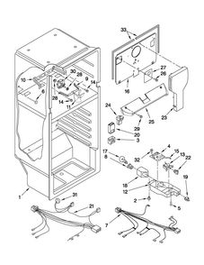 Liner Parts Diagram and Parts List for A8RXCGFXS02  Amana Refrigerator