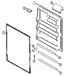 Fresh food inner door (gt1922nxcw) Diagram and Parts List for GT1922NXC*  Maytag Refrigerator