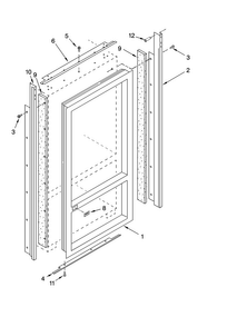 Cabinet And Breaker Trim Parts Diagram and Parts List for JB36PPFXLB00  Jenn-Air Refrigerator