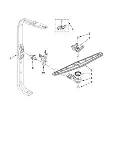 Upper Wash And Rinse Parts Diagram and Parts List for MDB7760AWS0  Maytag Dishwasher