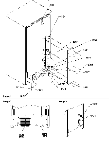 Cabinet Back Diagram and Parts List for SS21SL-P1193802WL  Amana Refrigerator