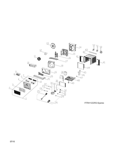 Recommended Spare Parts Diagram and Parts List for CAH12ECR20  Crosley Air Conditioner