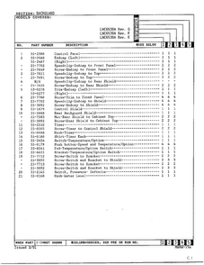 Backguard Page 3 Diagram and Parts List for 6530A REV A Norge Washer