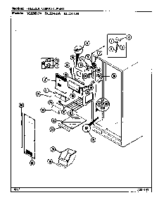 Freezer Compartment Diagram and Parts List for RC224RDA DS36B Magic Chef Refrigerator