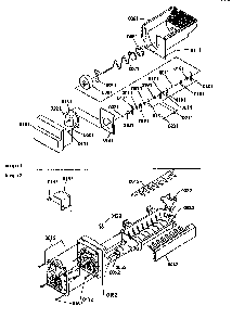 Ice Bucket Auger/ice Maker Diagram and Parts List for SRD27SE-P1190329WE  Amana Refrigerator