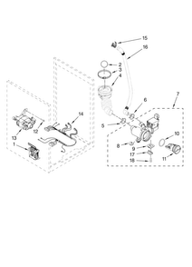 Pump And Motor Parts, Optional Parts Diagram and Parts List for MHWE300VW00  Maytag Washer
