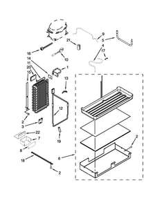 Lower Unit And Tube Parts Diagram and Parts List for JS48SEDUDW20  Jenn-Air Refrigerator